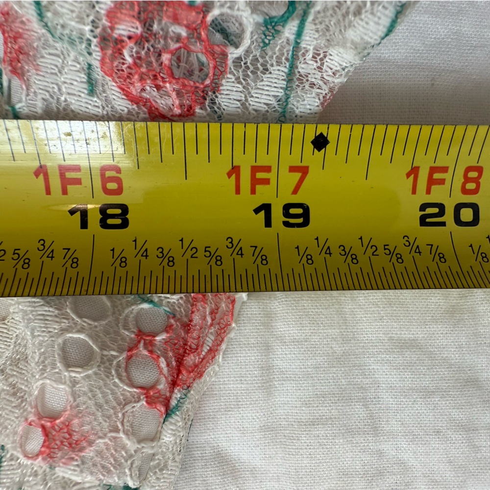 Ivy City Co. White and Pink Floral Eyelet Collared Dress - Picture 10 of 14